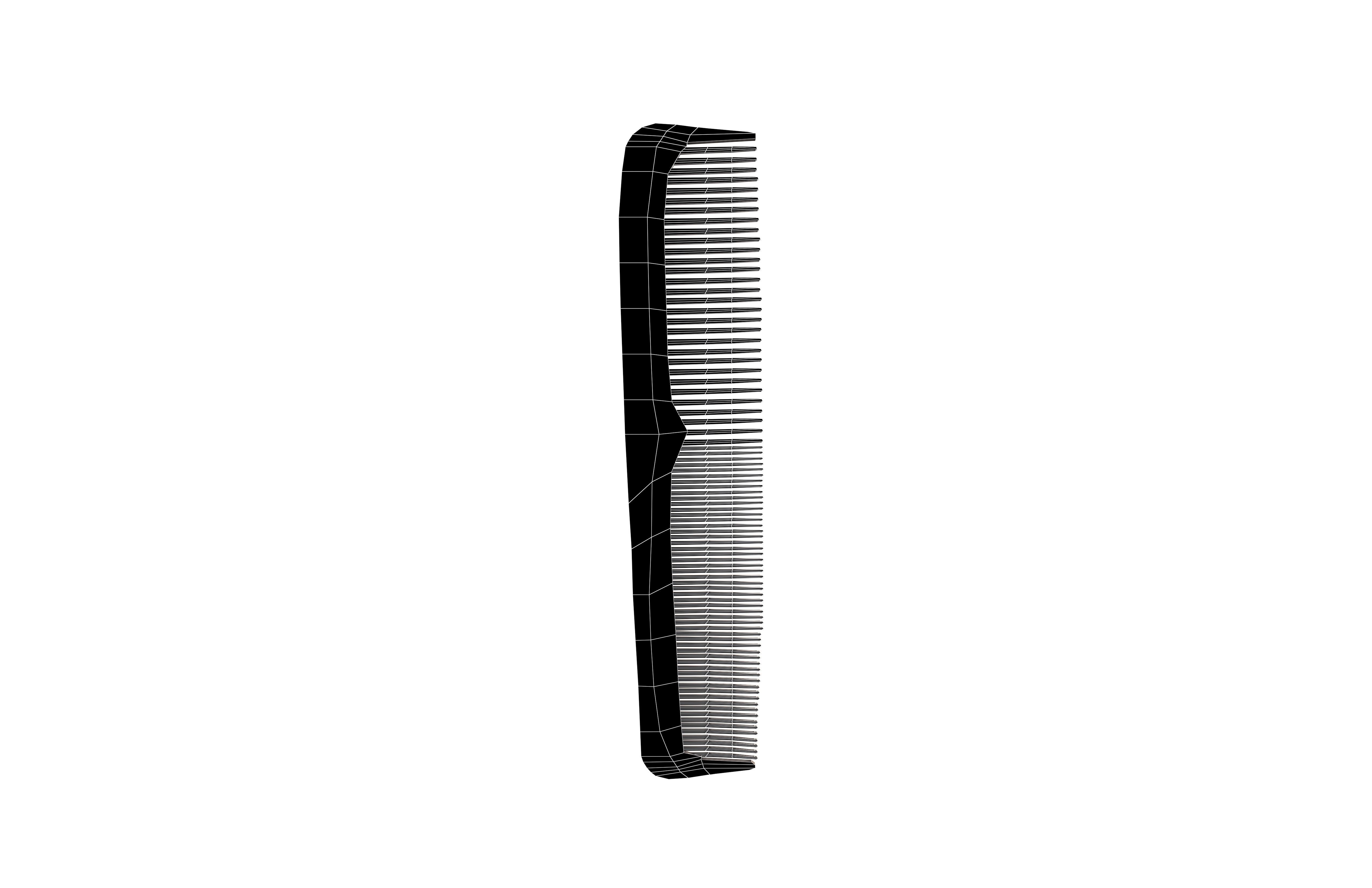 Hair Combs v2 005 Low-poly 3D model_6
