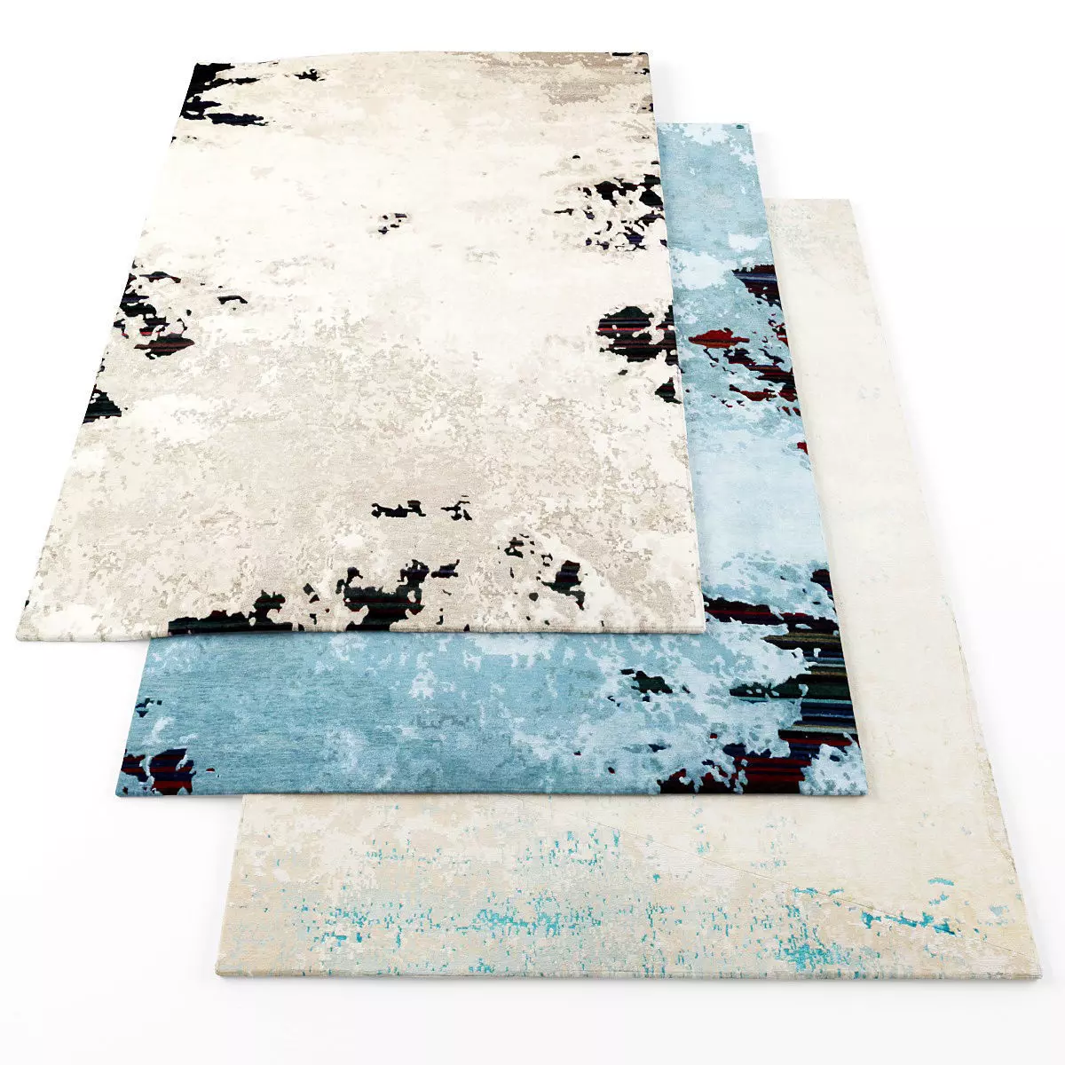 Rugs-1123 three rugs Low-poly 3D model_0