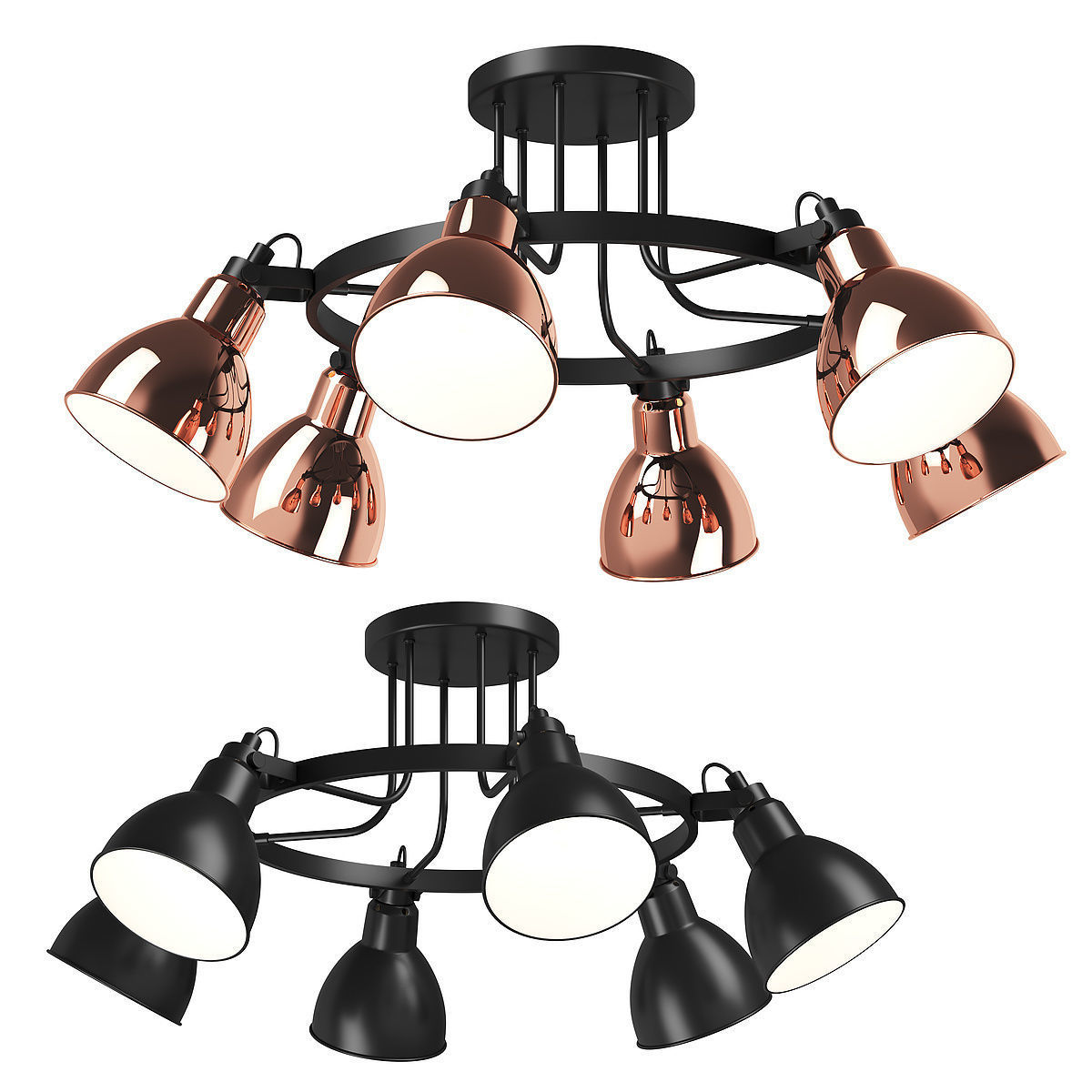 76106x Acrobata Lightstar Ceiling chandelier 3D model_1
