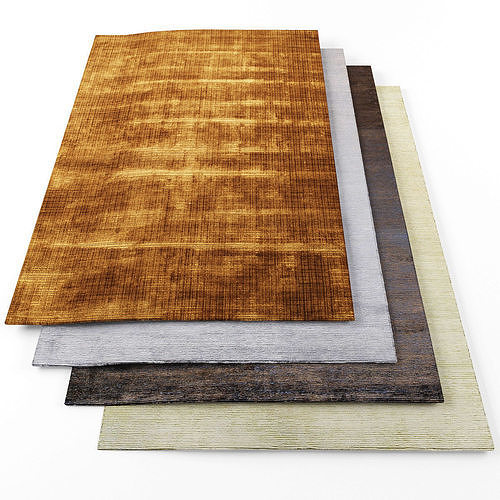 Rugs-1126 set of three rugs Low-poly 3D model