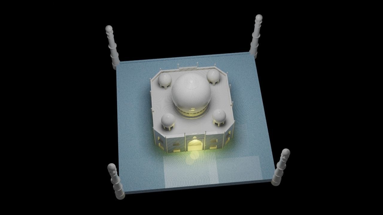 Taj mahal  3D model_3