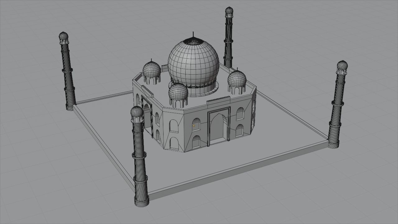 Taj mahal  3D model_7