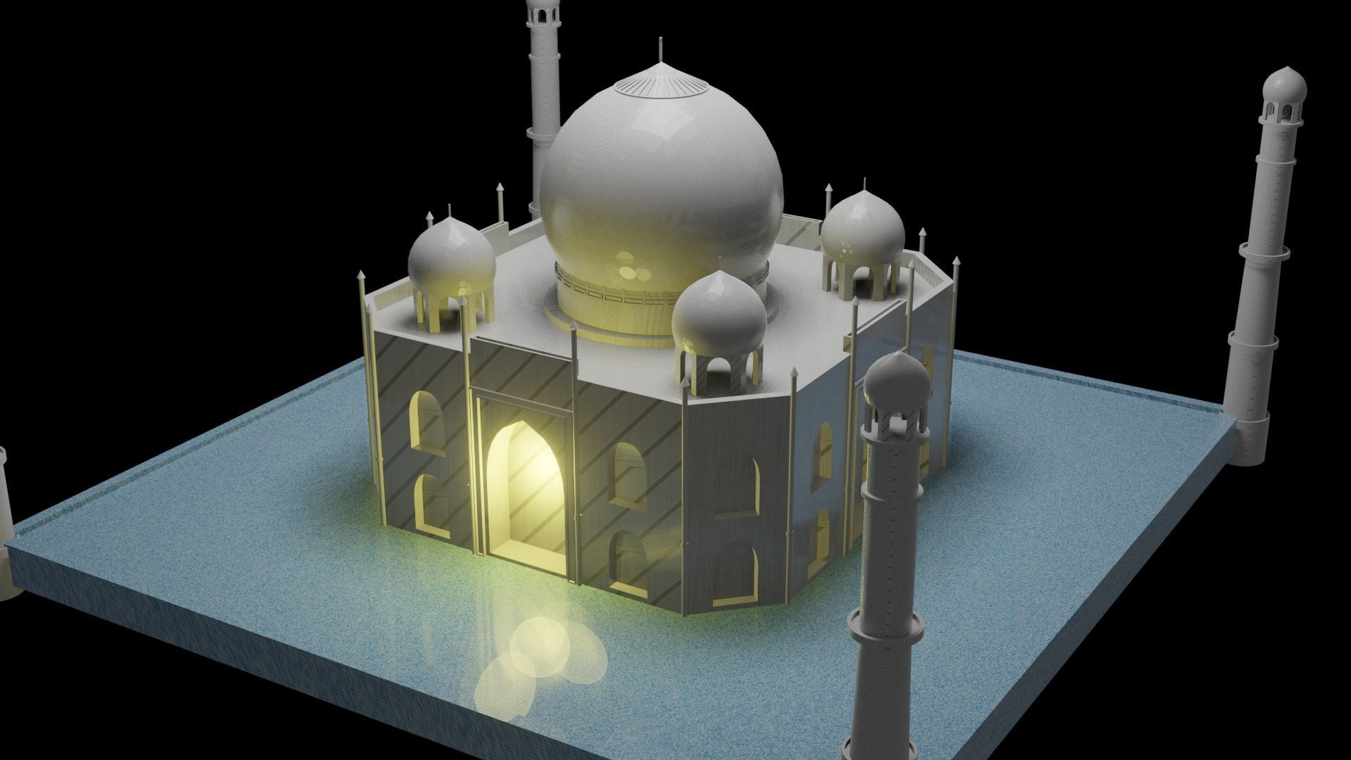 Taj mahal  3D model_4