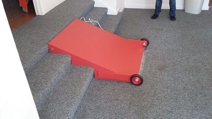 rampa wheeled cart on stairs Free 3D model
