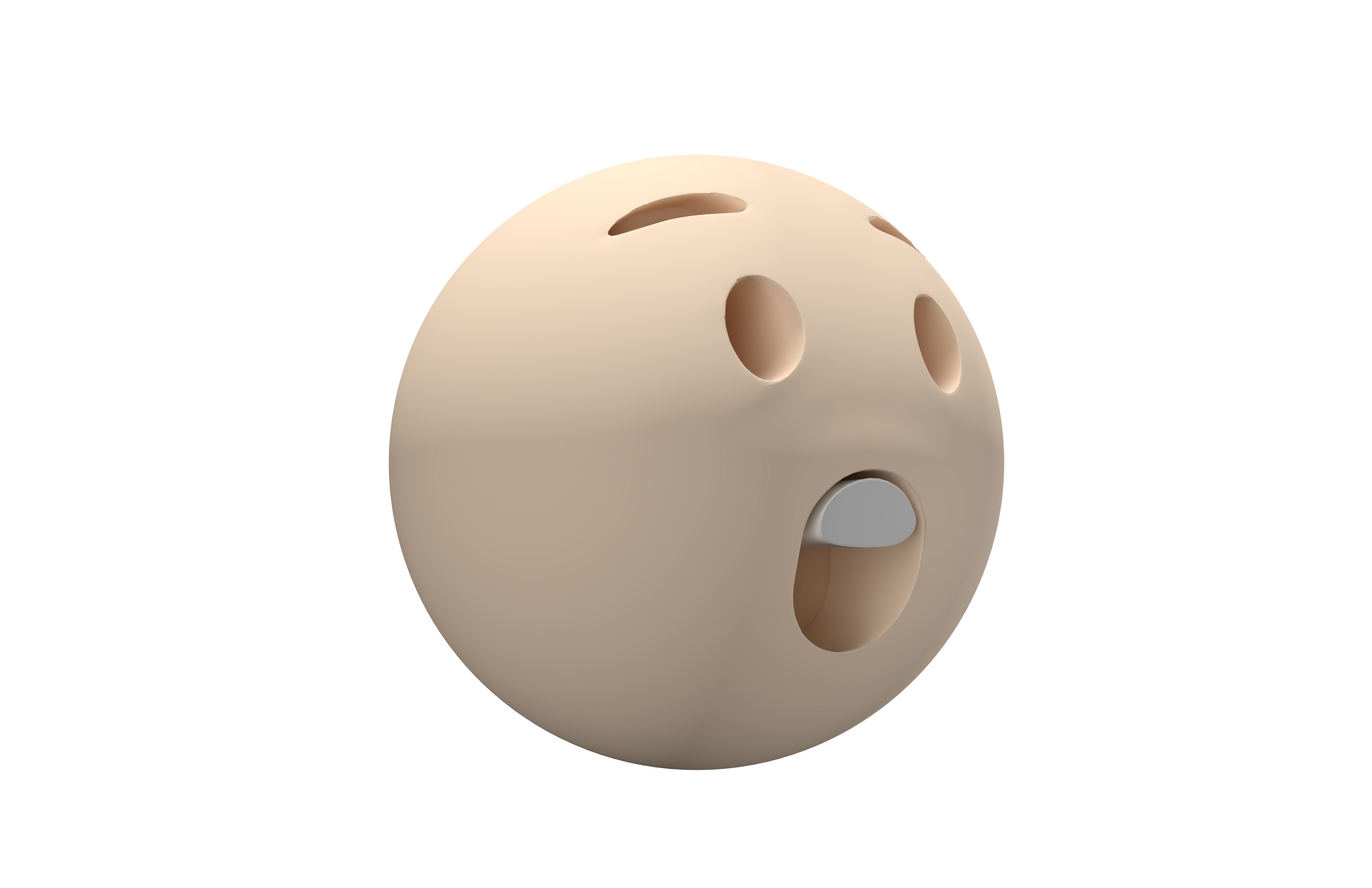 Astonished Face v2 002 Low-poly 3D model_2