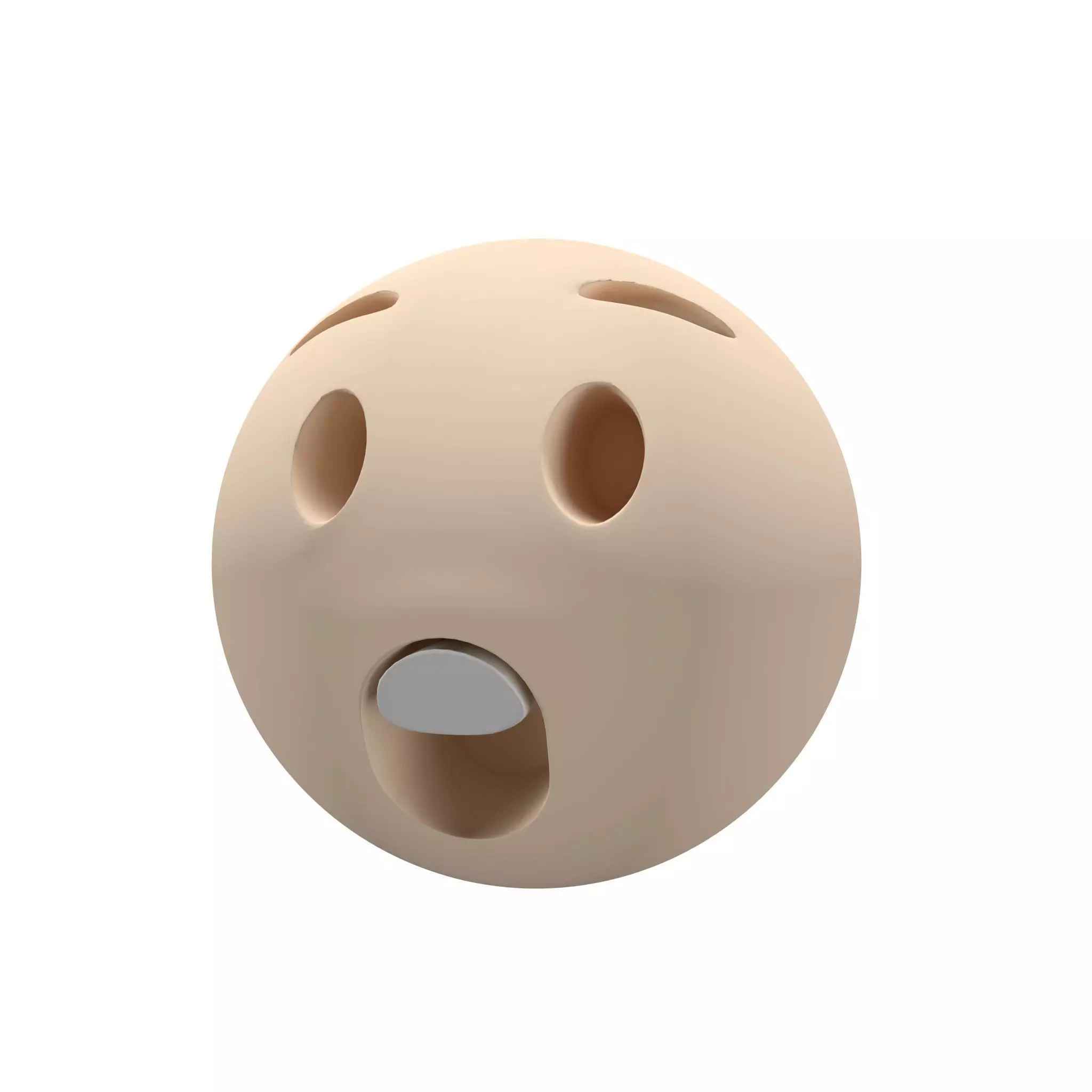 Astonished Face v2 002 Low-poly 3D model_0