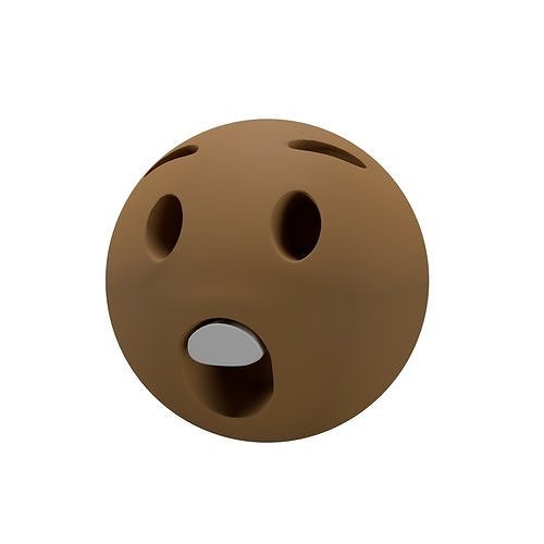 Astonished Face v2 003 Low-poly 3D model