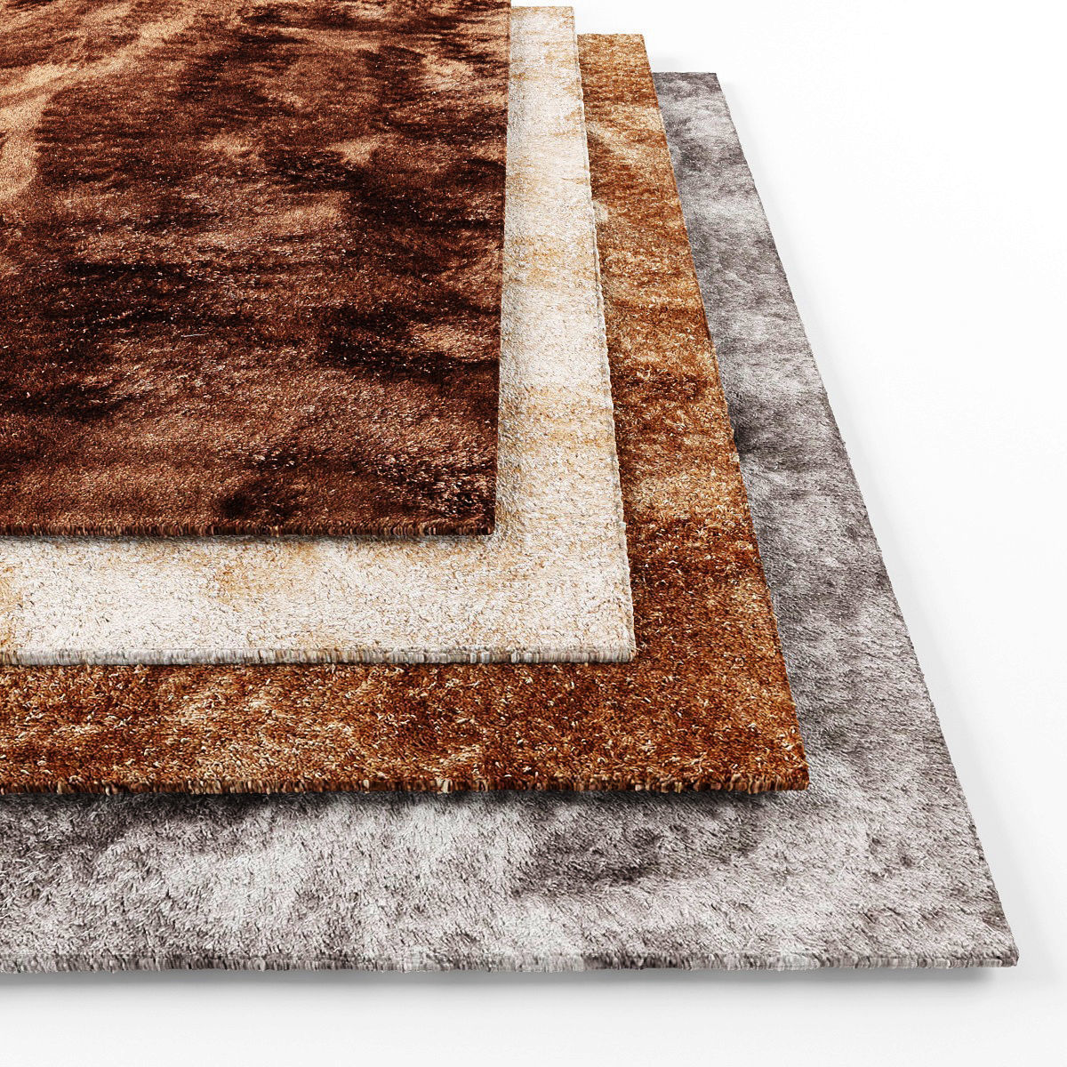 Rugs-1131 set of three rugs Low-poly 3D model_1