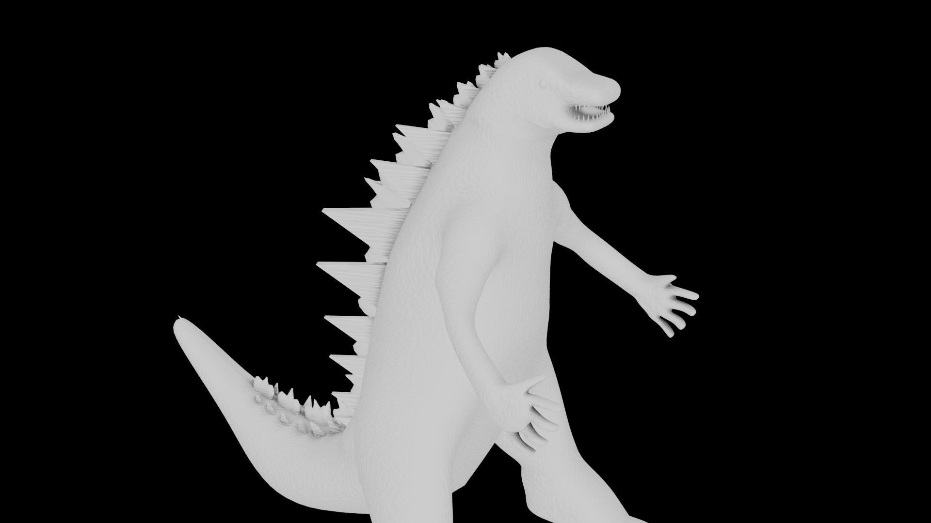 Godzilla - Monster - King of Monsters Low-poly 3D model_5