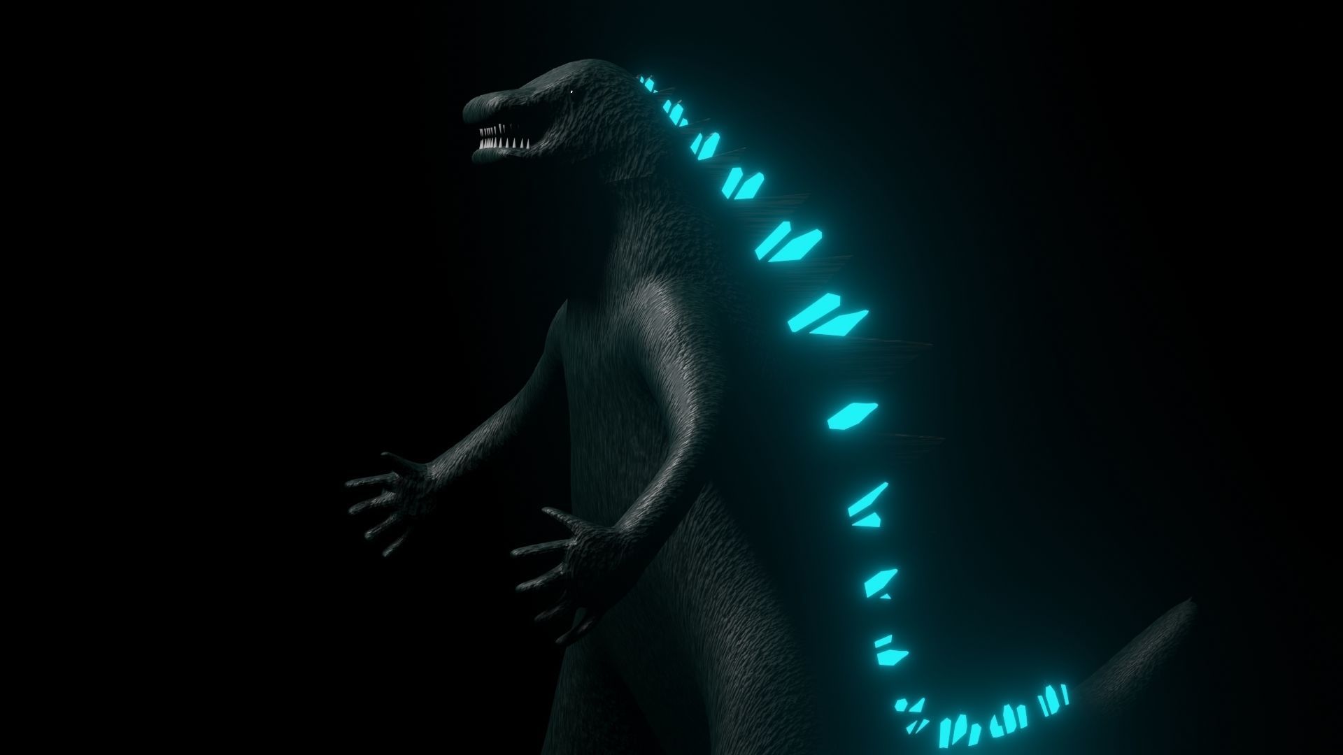 Godzilla - Monster - King of Monsters Low-poly 3D model_2
