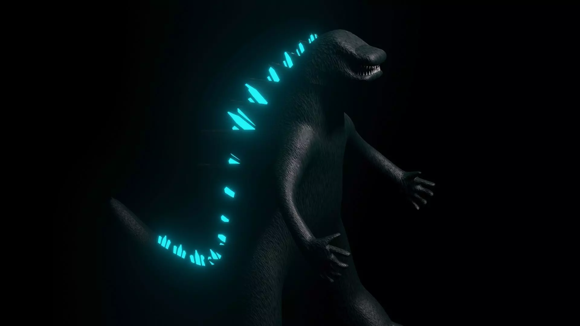 Godzilla - Monster - King of Monsters Low-poly 3D model_0
