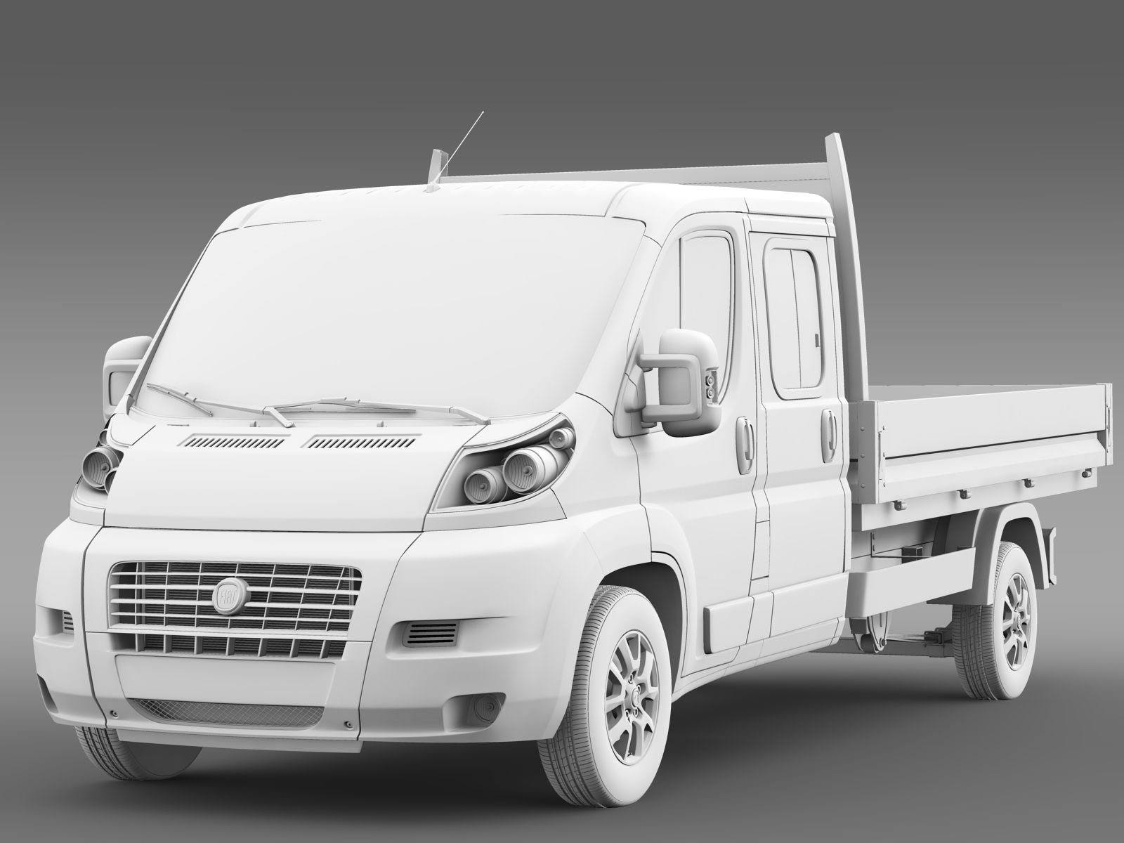 Fiat Ducato Crew Cab Truck 2009 2014 3D model_13