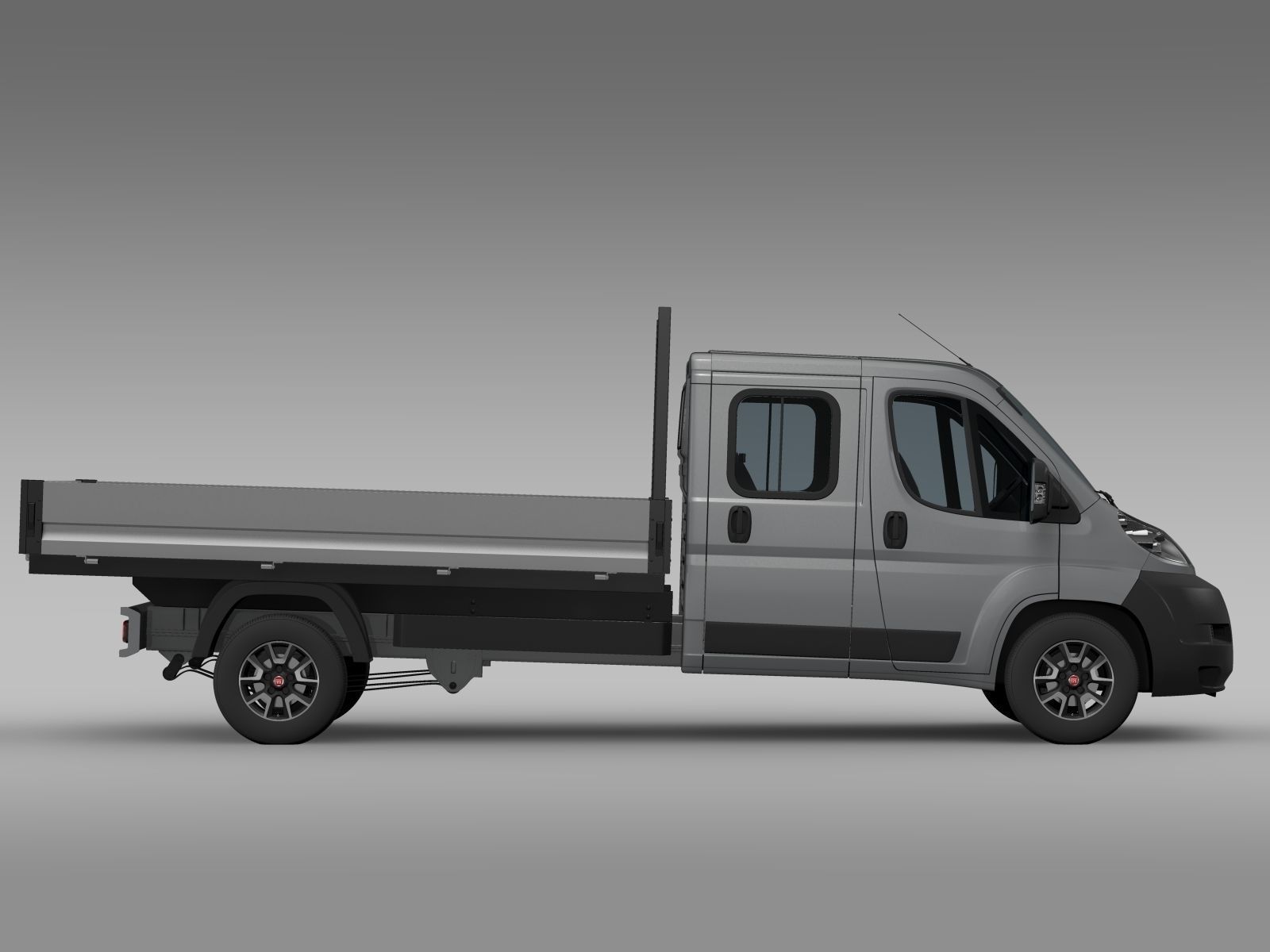 Fiat Ducato Crew Cab Truck 2009 2014 3D model_1