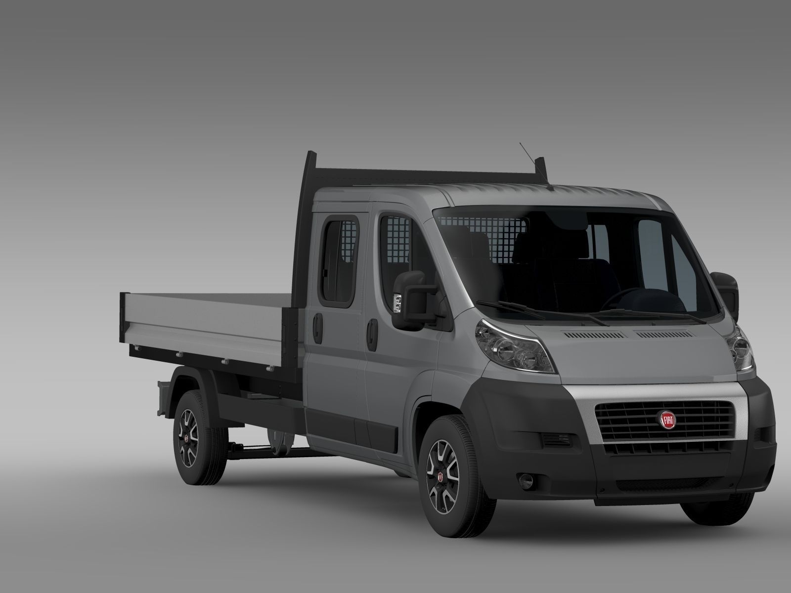 Fiat Ducato Crew Cab Truck 2009 2014 3D model_3