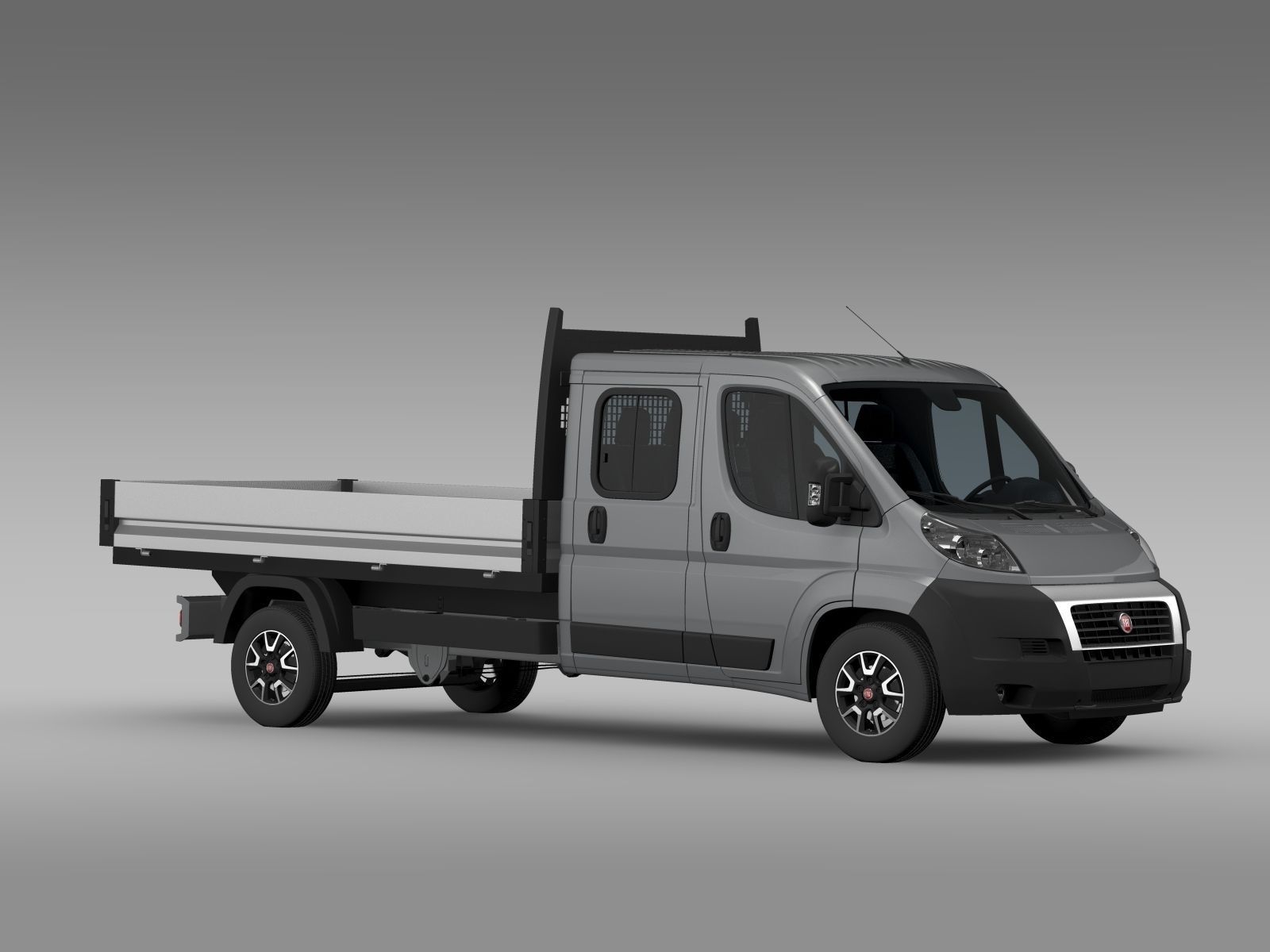 Fiat Ducato Crew Cab Truck 2009 2014 3D model_2