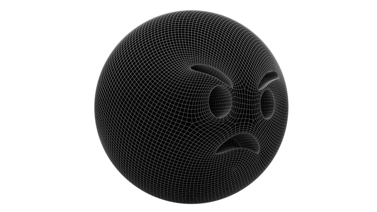 Angry Face v2 001 Low-poly 3D model_7