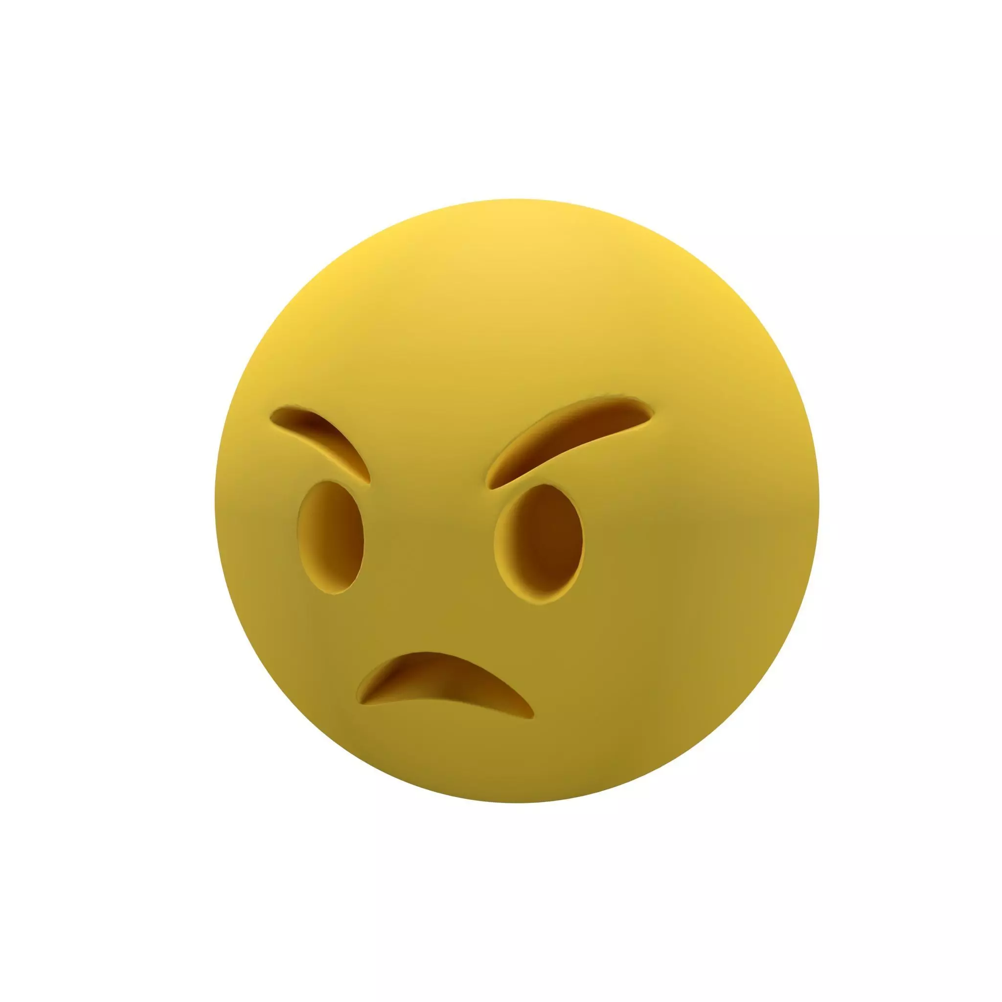 Angry Face v2 001 Low-poly 3D model_0