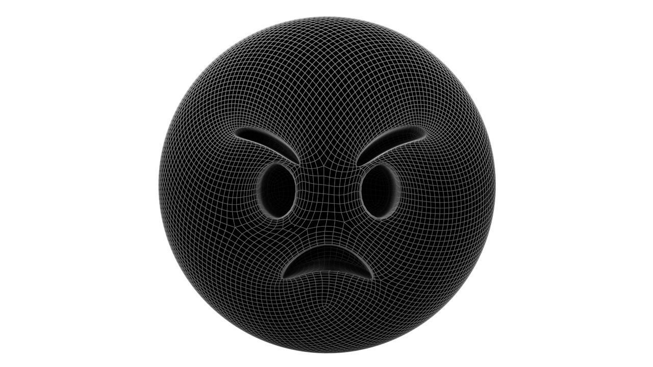 Angry Face v2 003 Low-poly 3D model_6