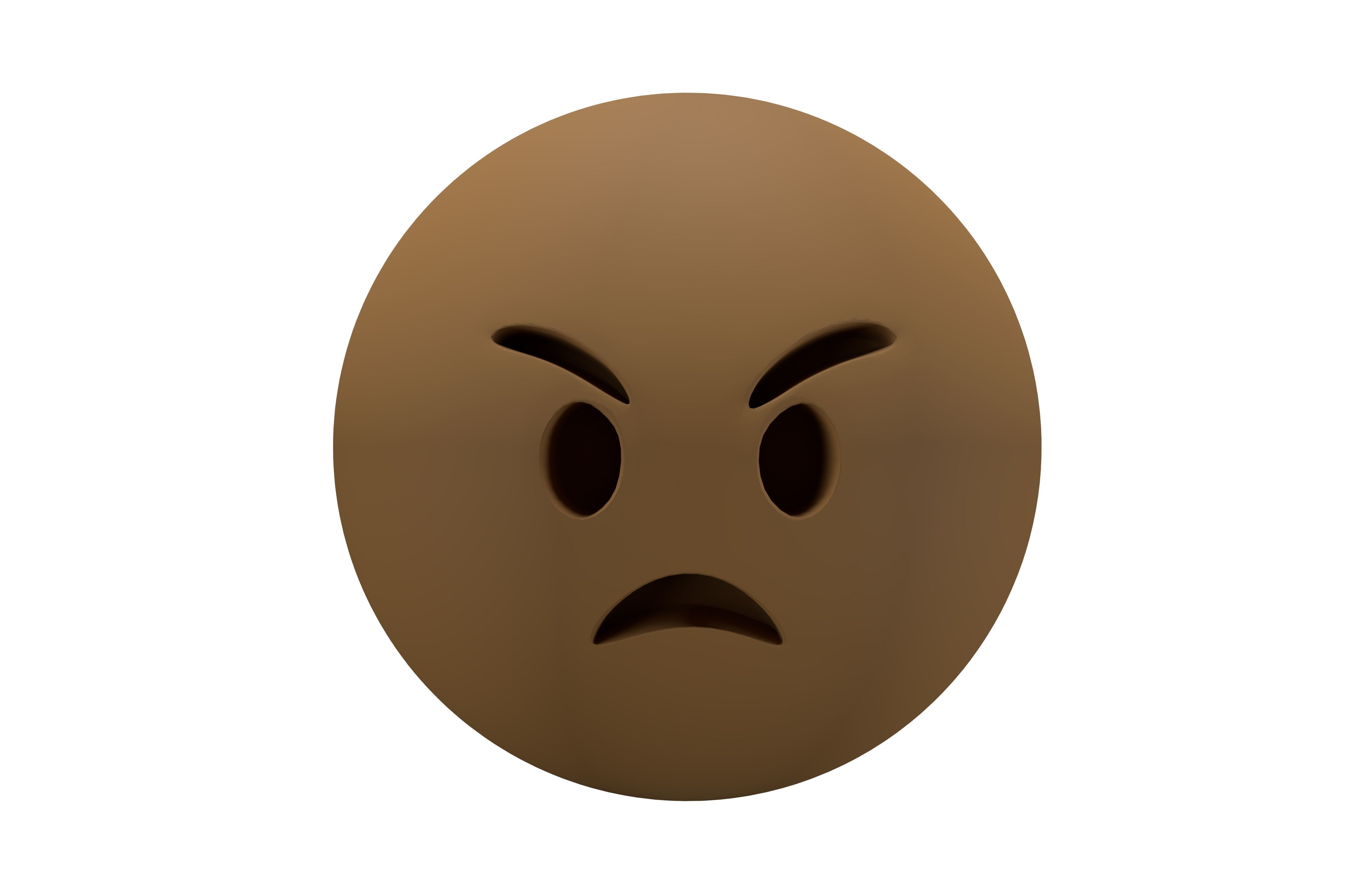Angry Face v2 003 Low-poly 3D model_2