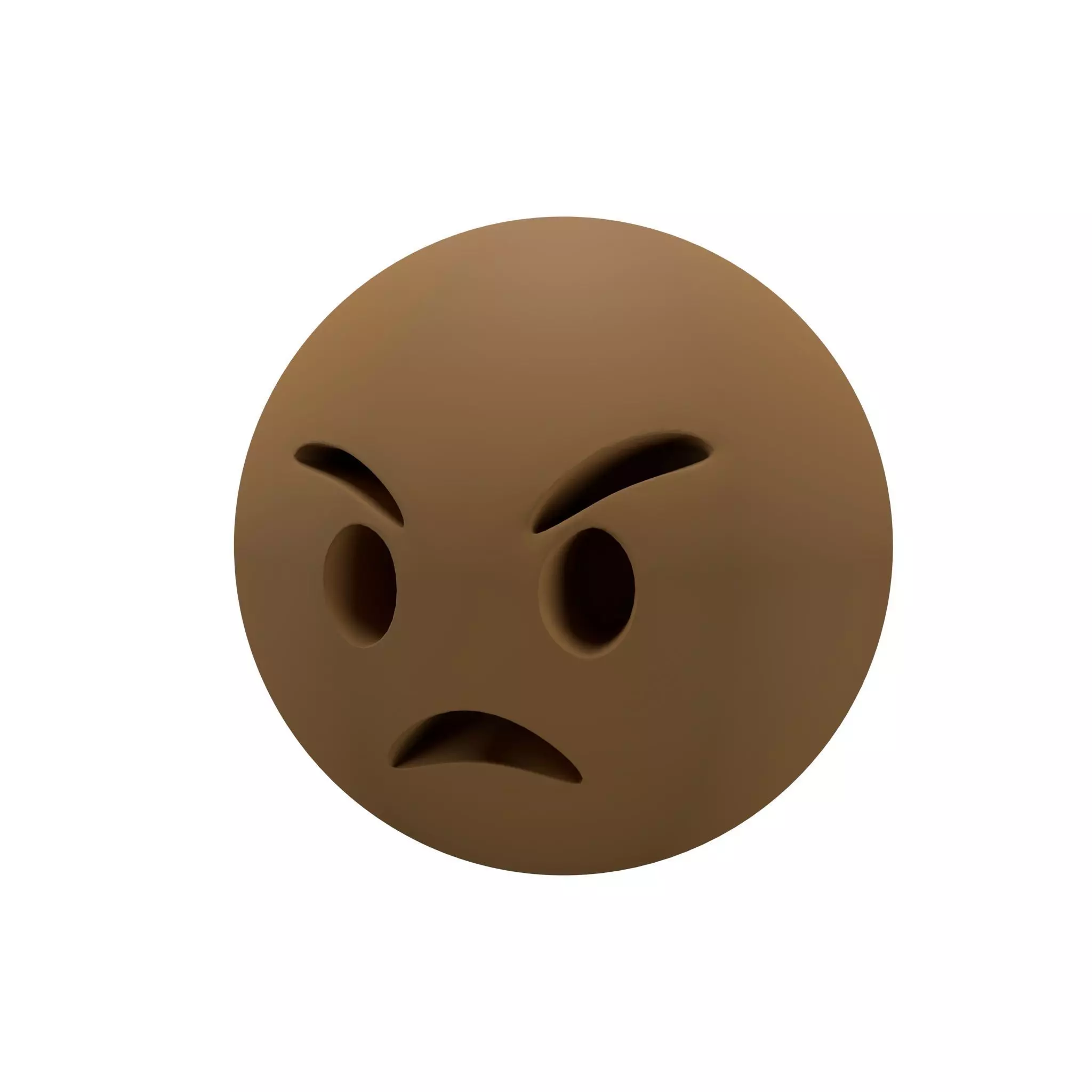 Angry Face v2 003 Low-poly 3D model_0