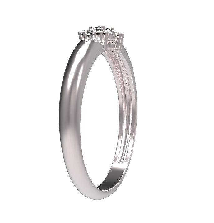 Ring diamond cluster 3D print model_7