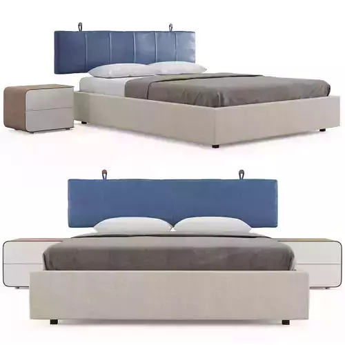 Delfi Bed v2 by Presotto 3D model