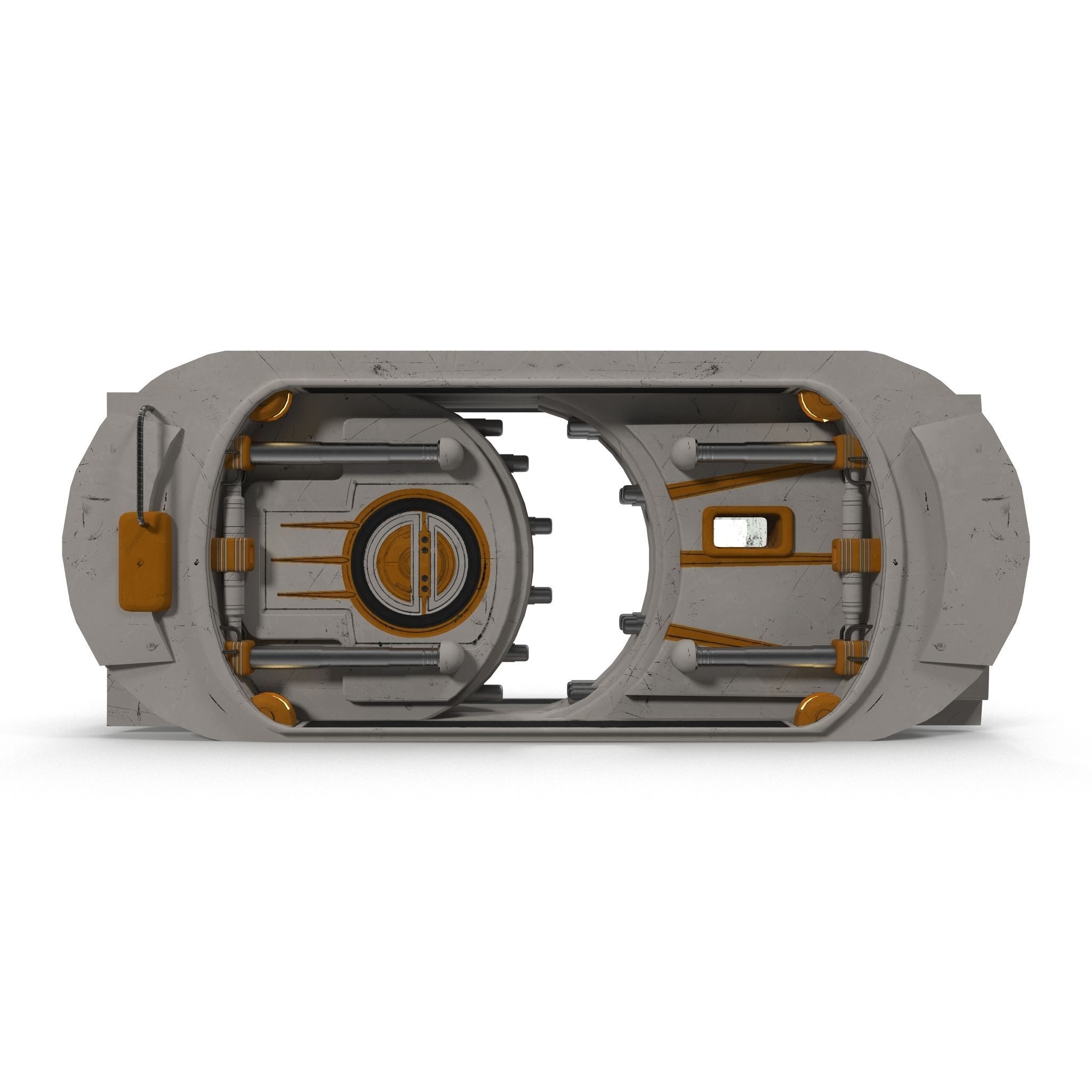 SCI FI Door Low-poly 3D model_6