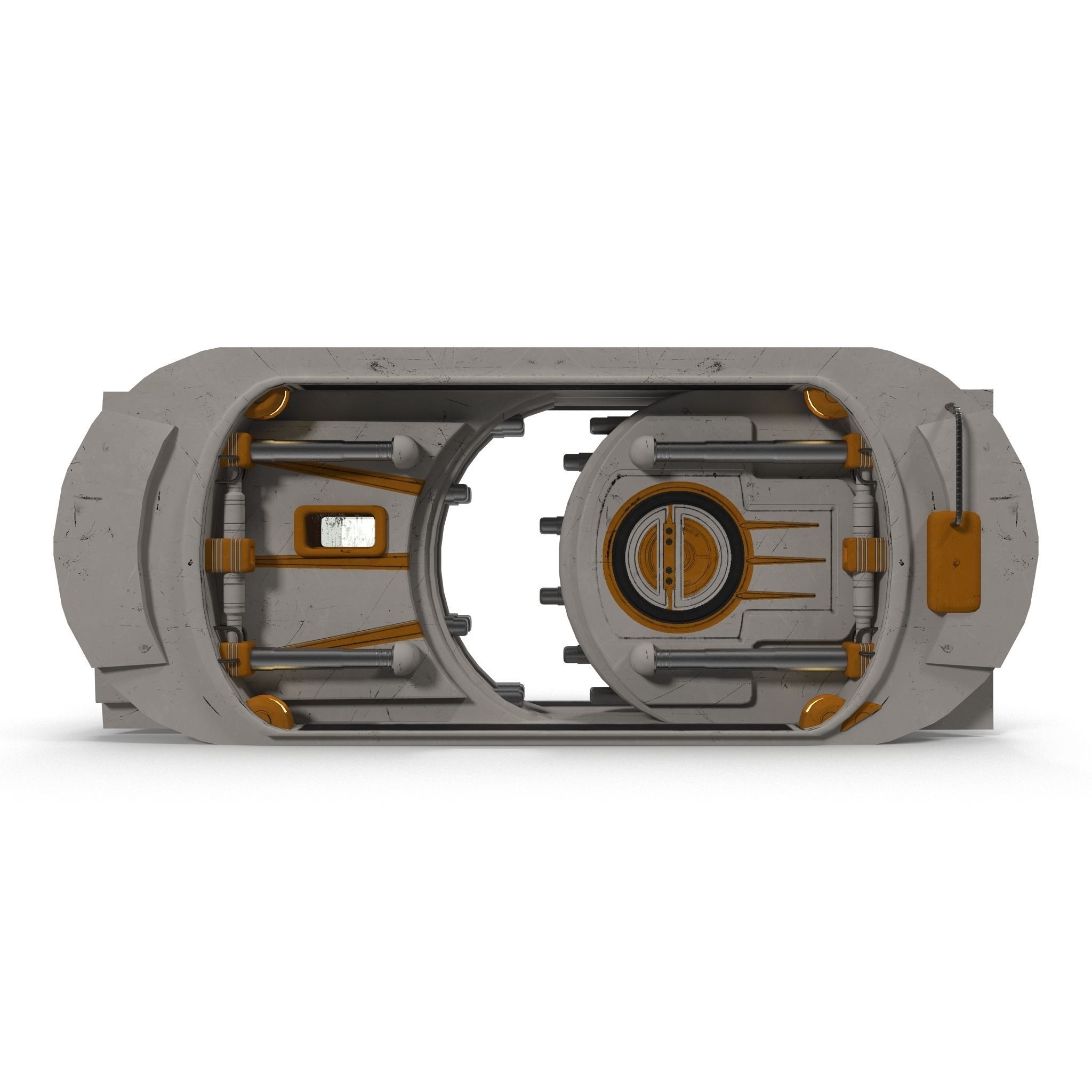 SCI FI Door Low-poly 3D model_2