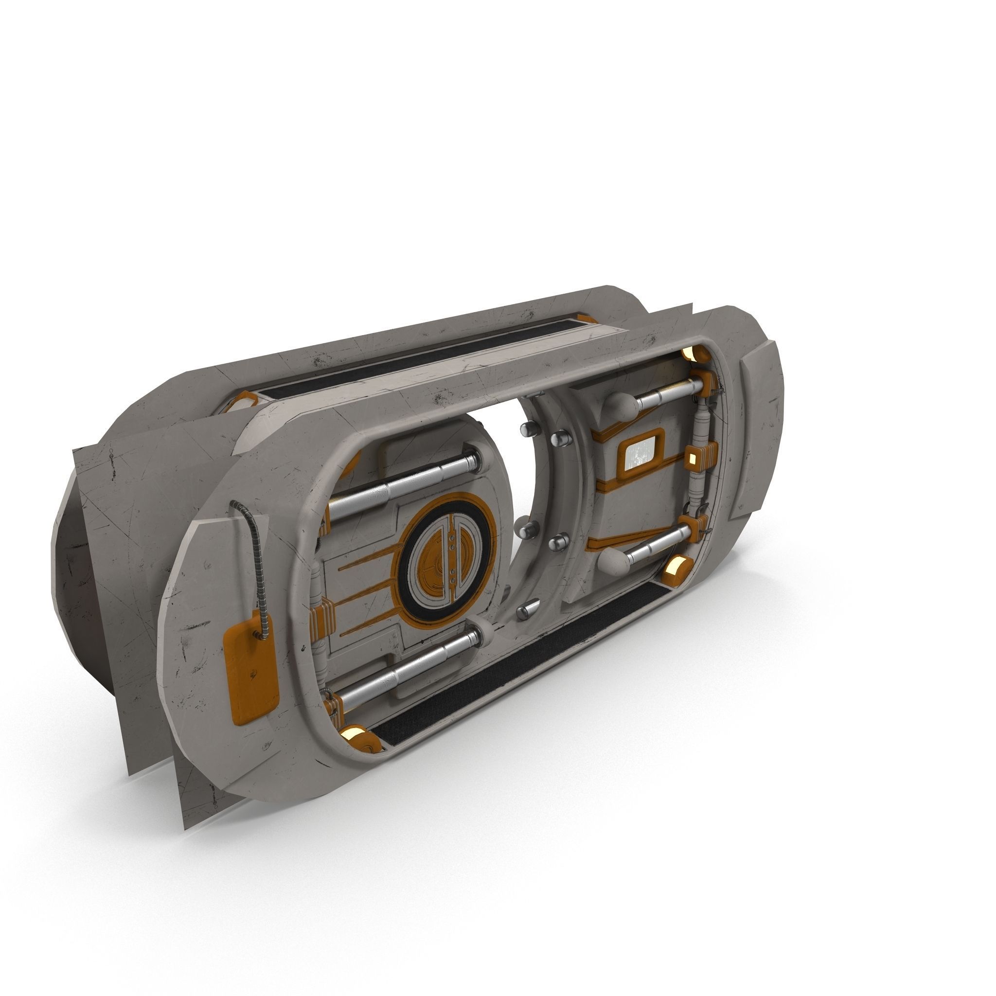 SCI FI Door Low-poly 3D model_5