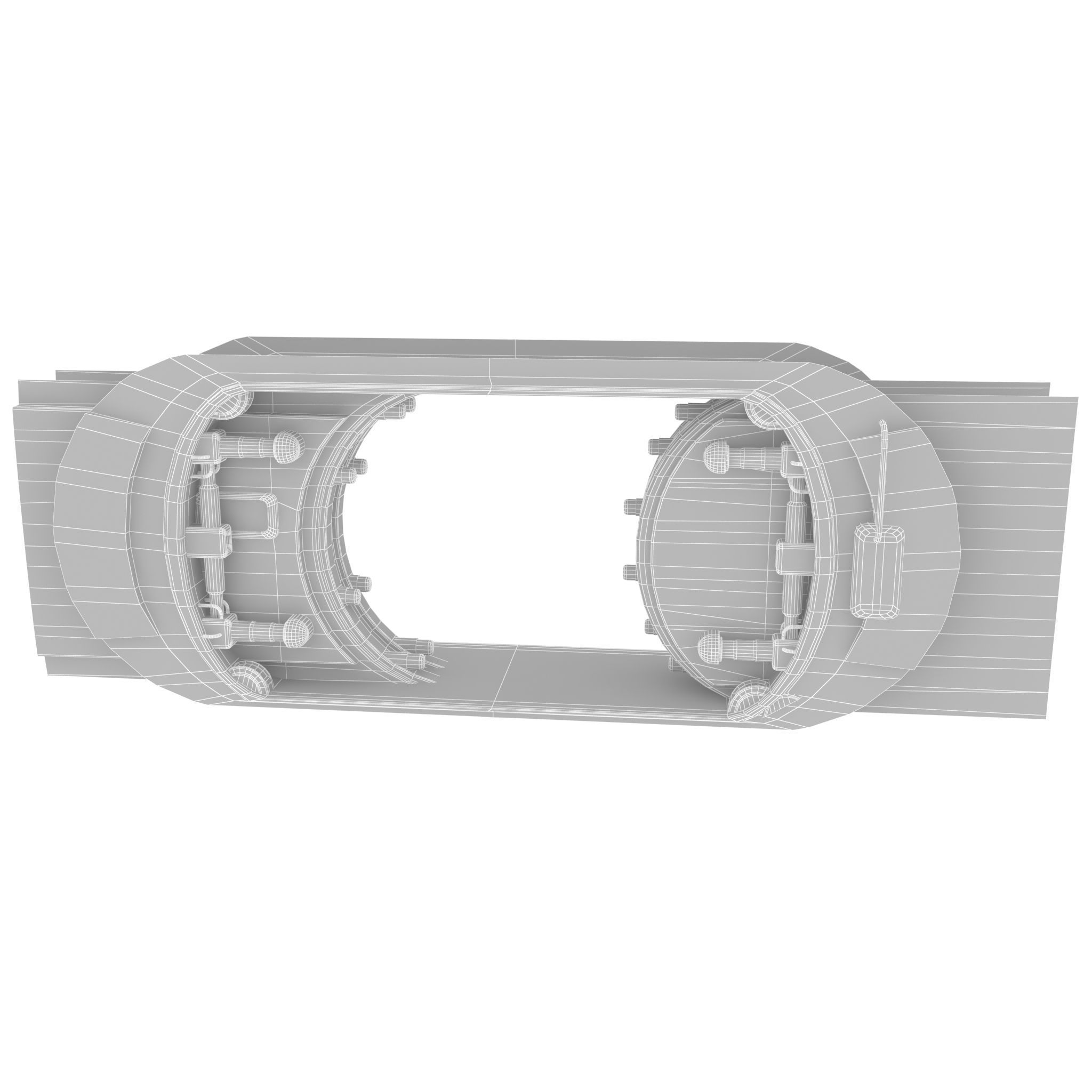 SCI FI Door Low-poly 3D model_3