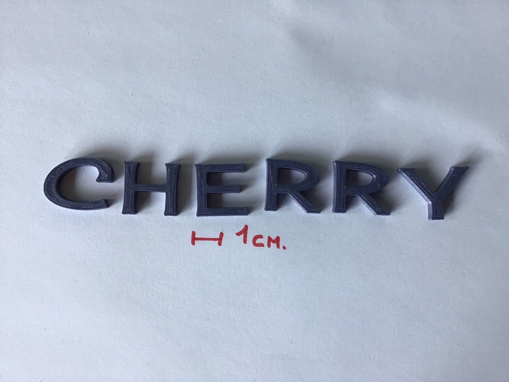 CHERRY uppercase and lowercase 3D Letters STL FILE 3D print model_2
