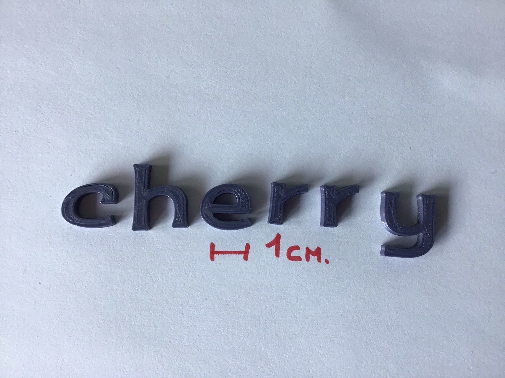 CHERRY uppercase and lowercase 3D Letters STL FILE 3D print model_5