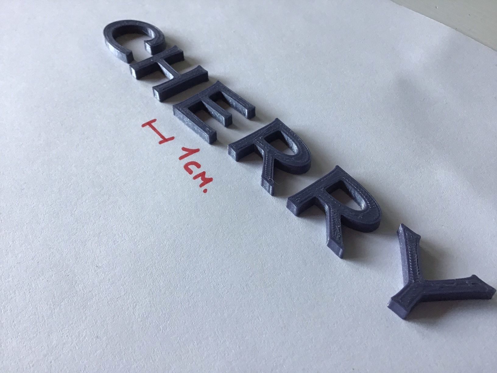 CHERRY uppercase and lowercase 3D Letters STL FILE 3D print model_4