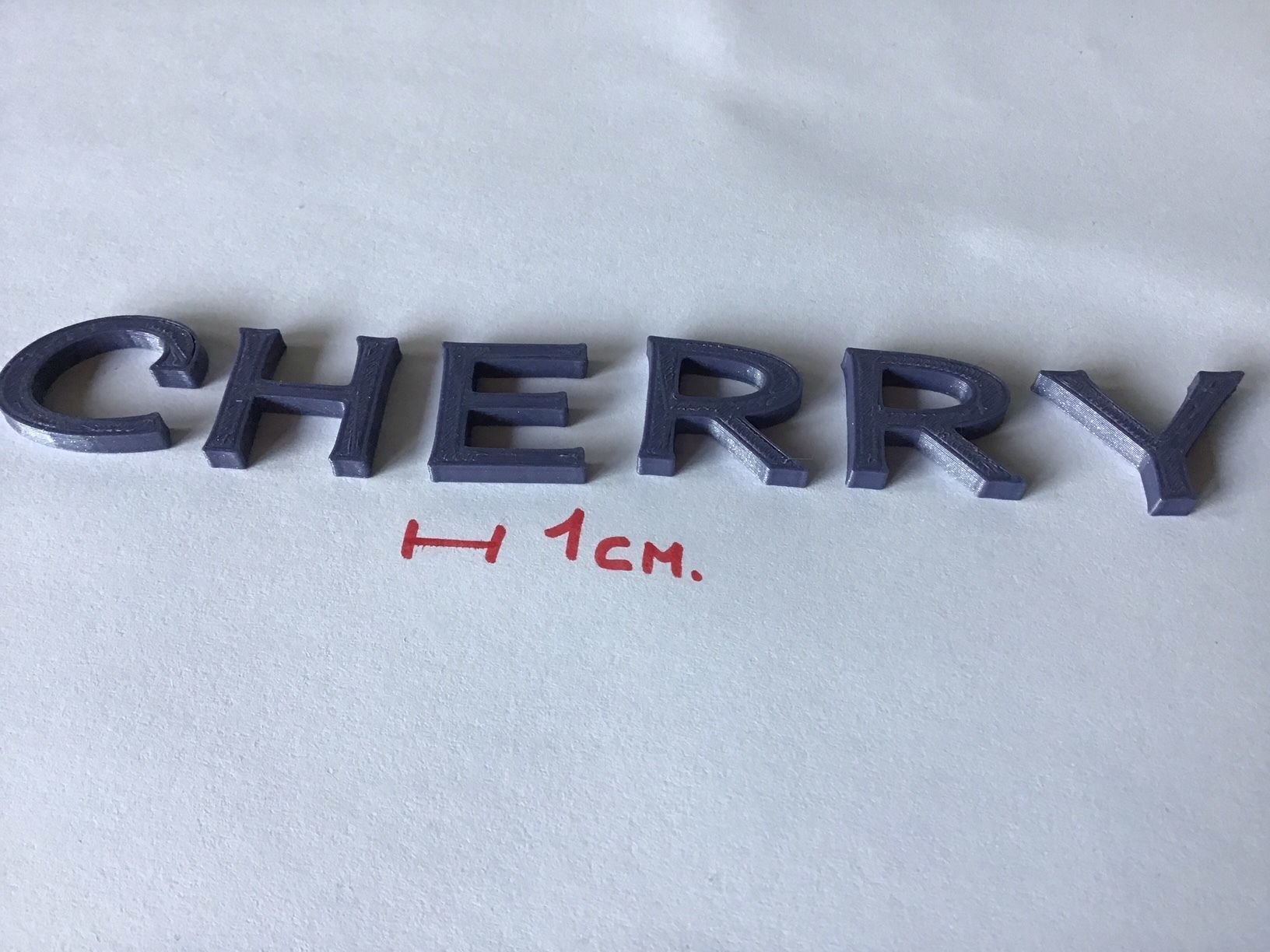 CHERRY uppercase and lowercase 3D Letters STL FILE 3D print model_3
