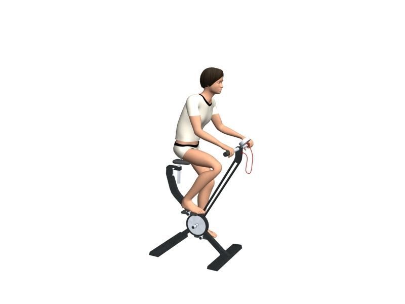 Exercise bike 3D model_1