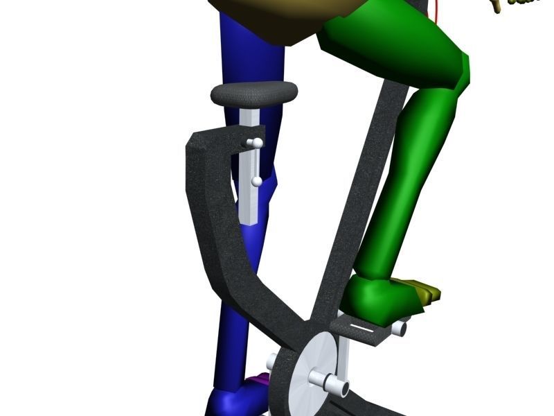 Exercise bike 3D model_5