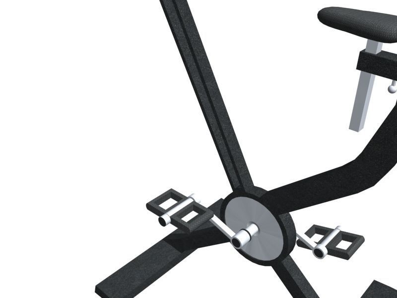 Exercise bike 3D model_4