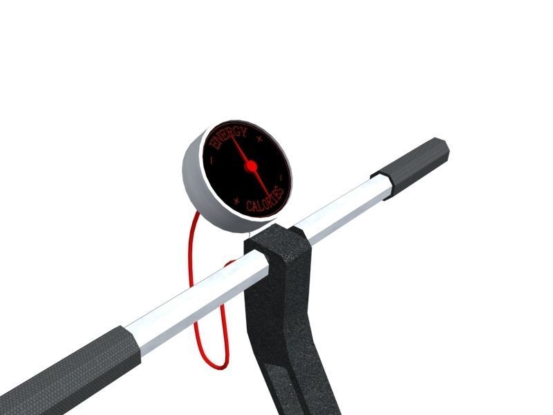 Exercise bike 3D model_3