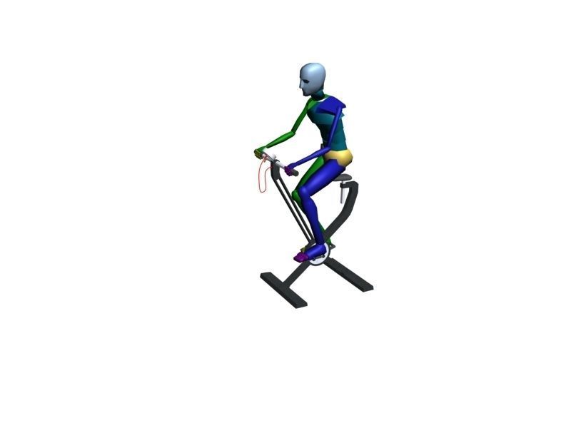 Exercise bike 3D model_2