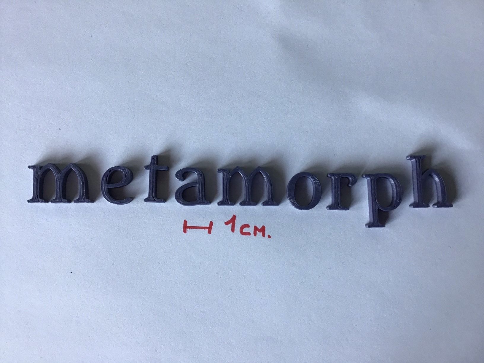 METAMORPH uppercase and lowercase 3D Letters STL FILE 3D print model_5