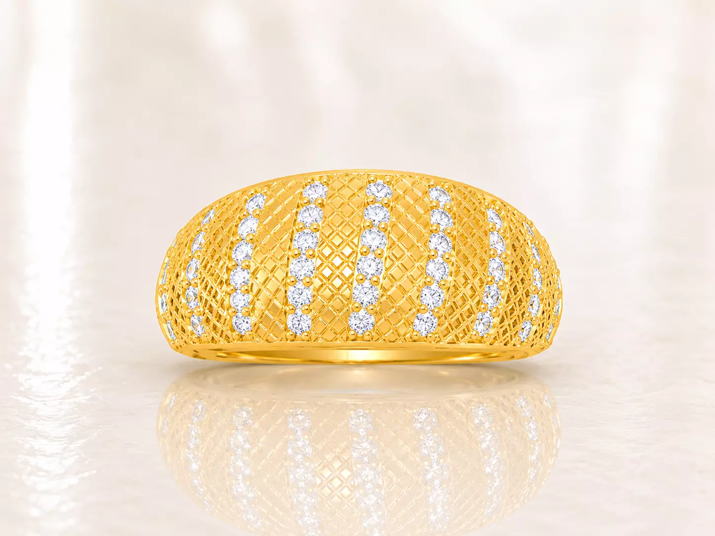 Women Ring Fancy Rings With Stone STL 3DM Render Printable 3D print model