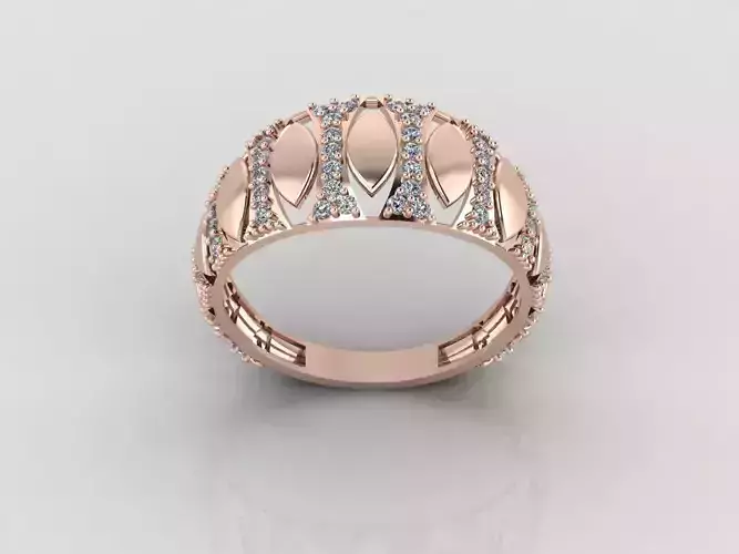 Women Ring Fancy Rings With Stone STL 3DM Render Printable