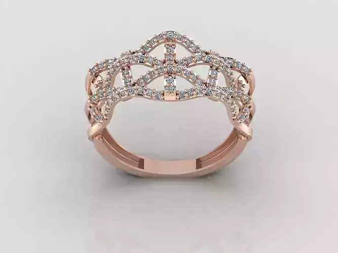 Women Ring Fancy Rings With Stone STL 3DM Render Printable