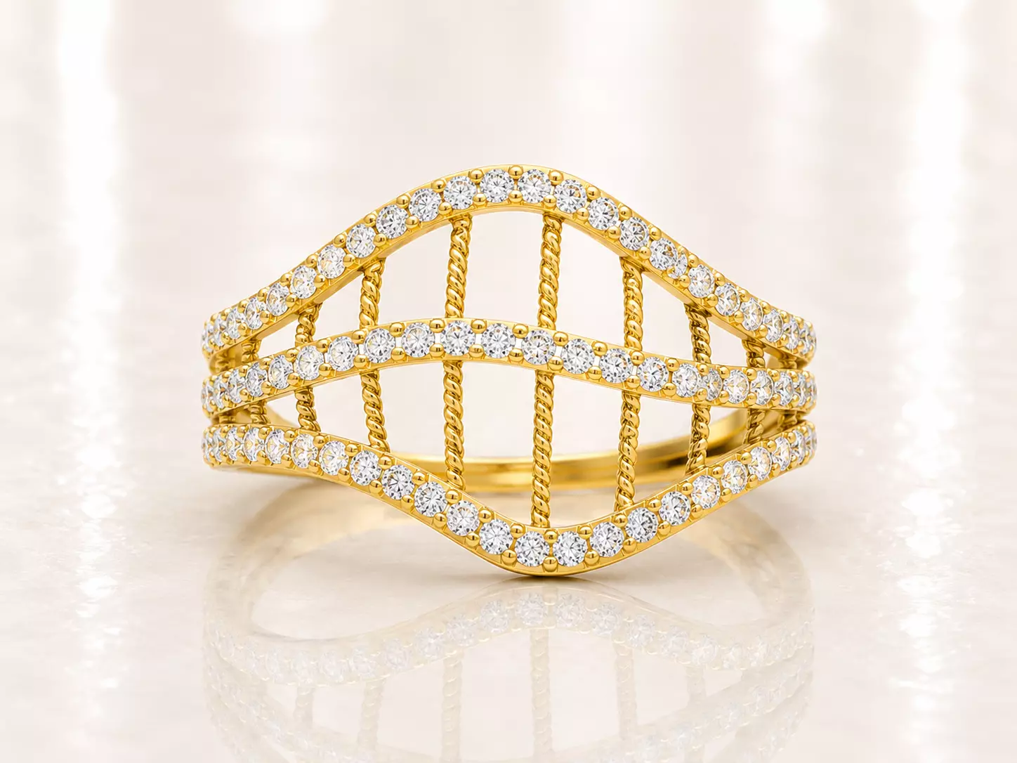 Women Ring Fancy Rings With Stone STL 3DM Render Printable 3D print model
