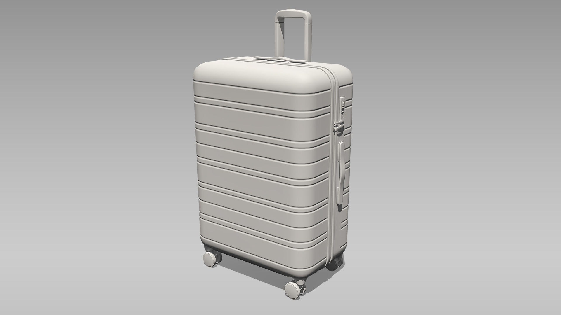 Hardside Spinner Travel Luggage Suitcase Low-poly 3D model_10