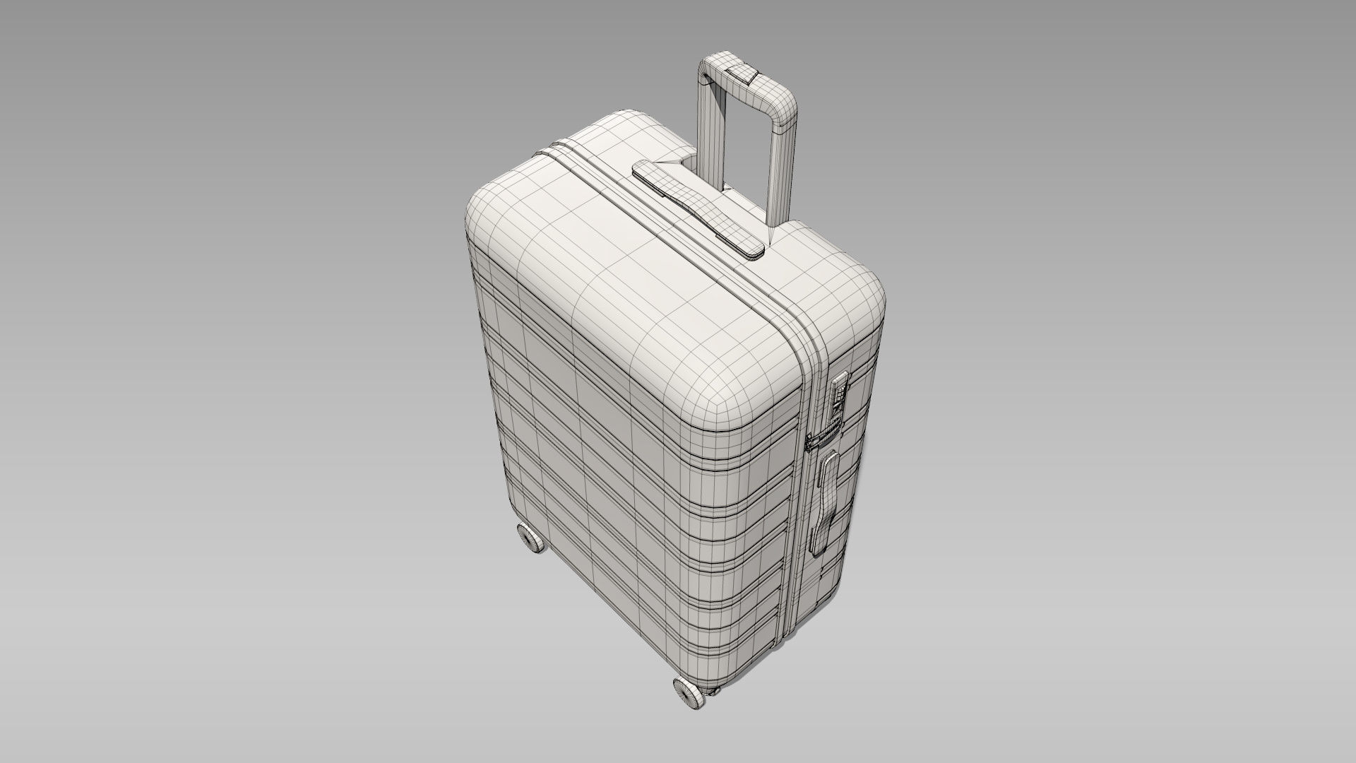 Hardside Spinner Travel Luggage Suitcase Low-poly 3D model_13