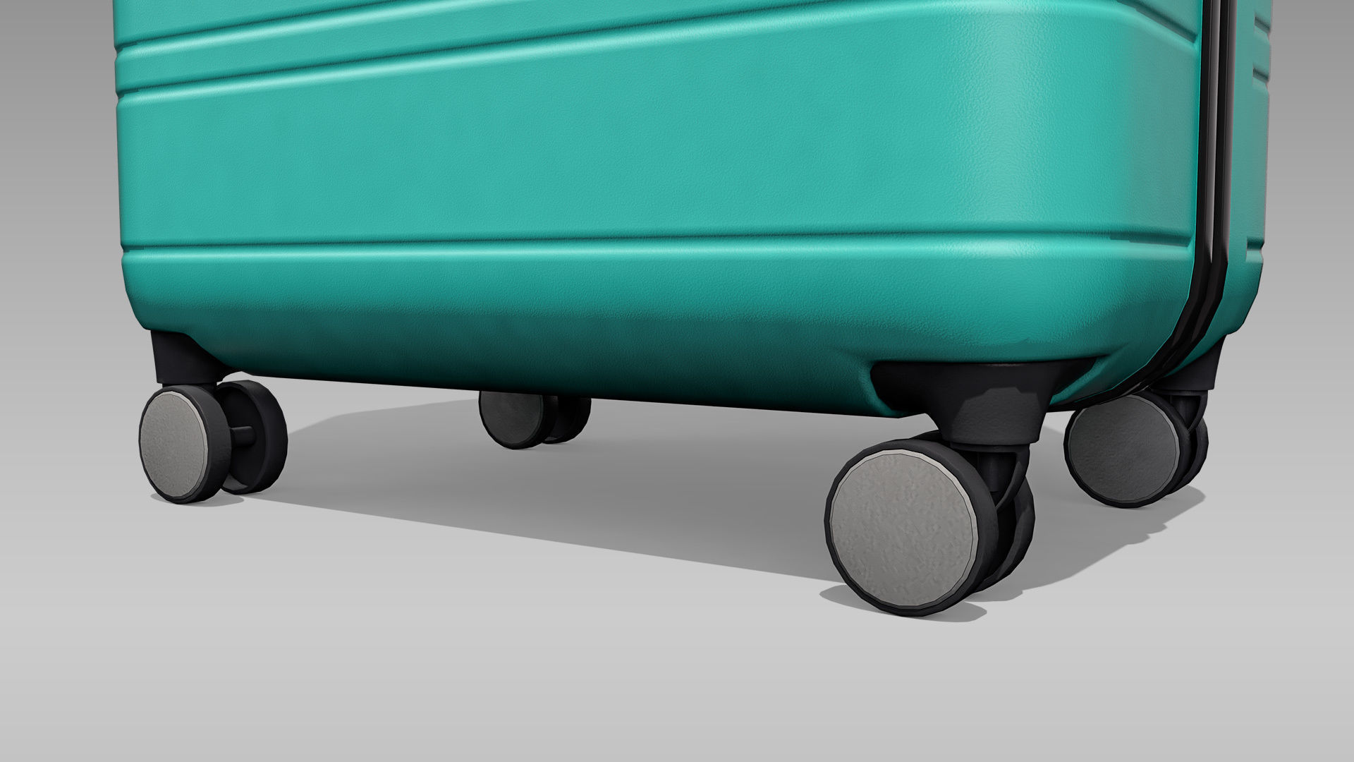 Hardside Spinner Travel Luggage Suitcase Low-poly 3D model_9