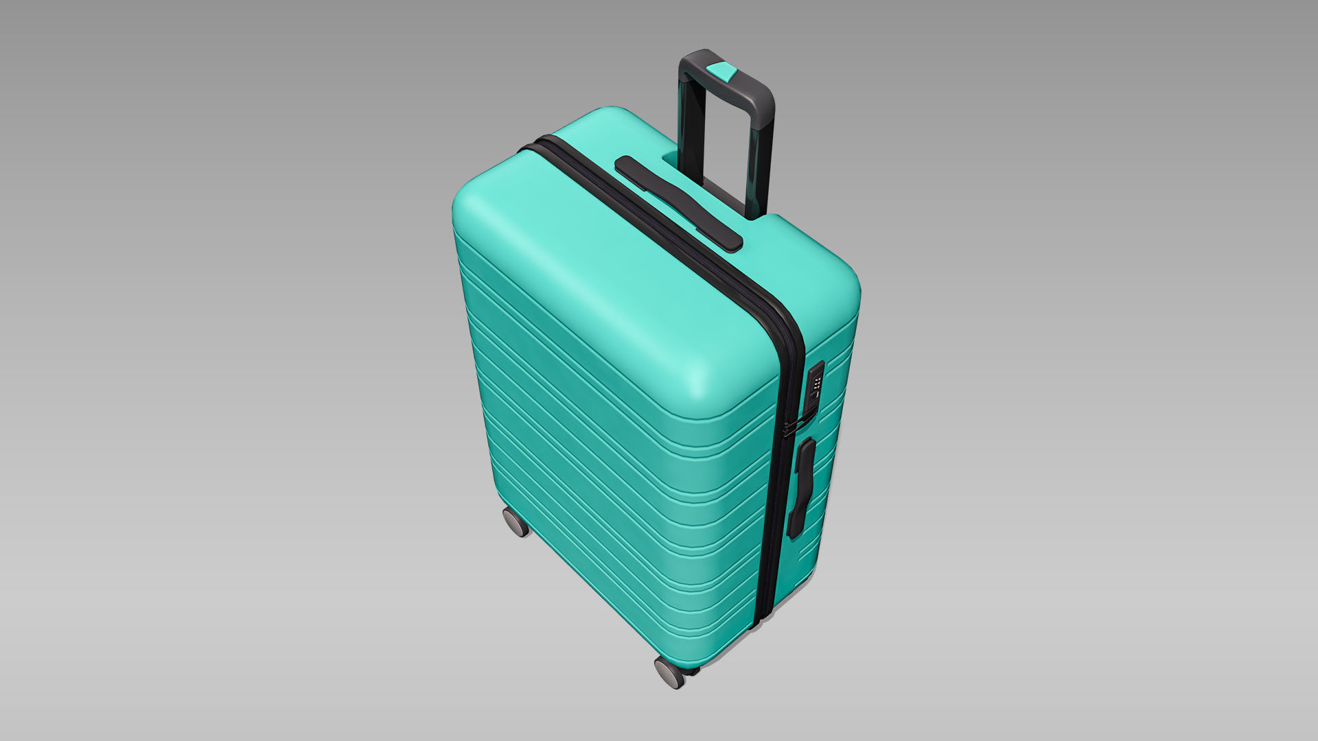 Hardside Spinner Travel Luggage Suitcase Low-poly 3D model_2