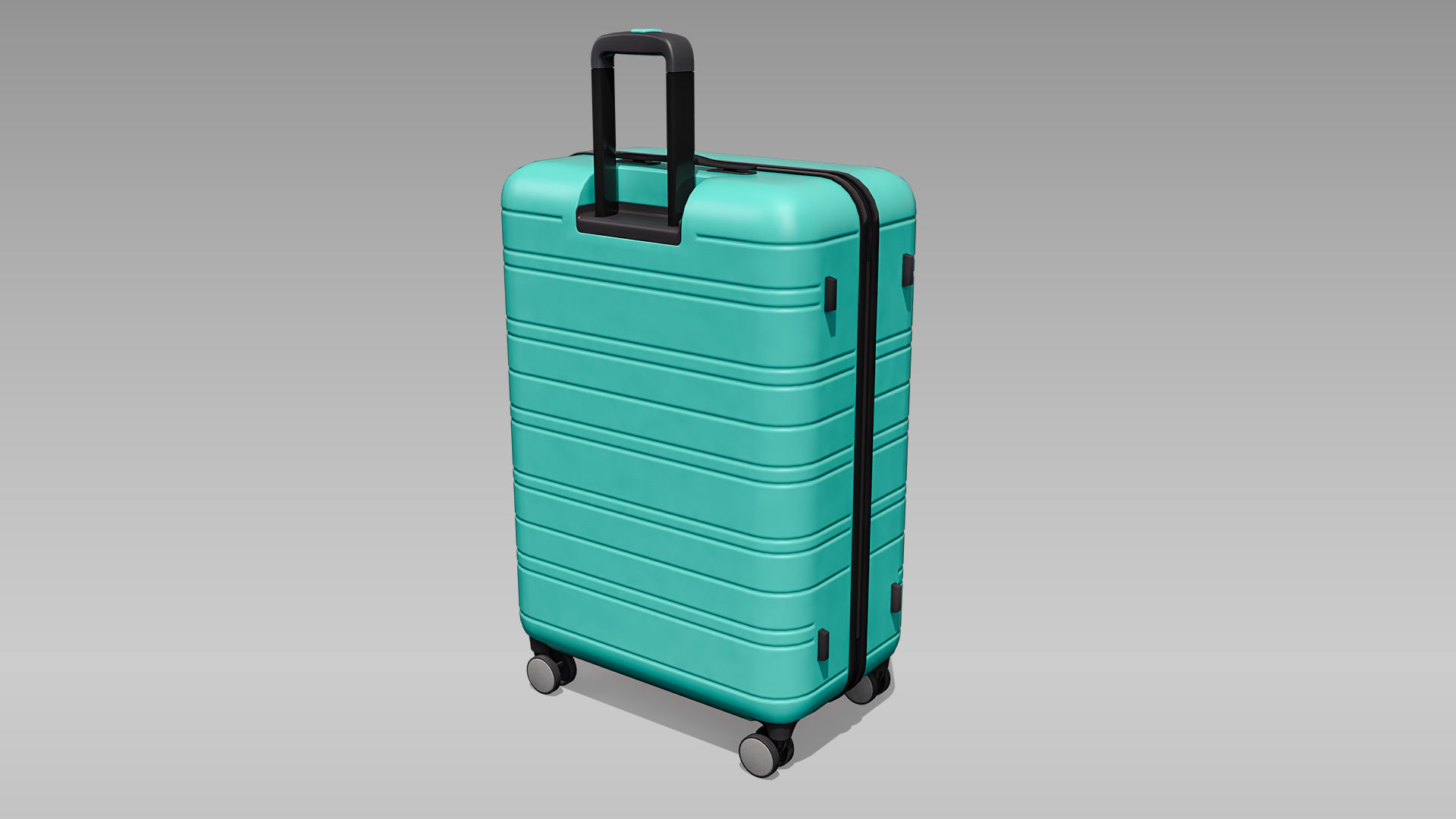 Hardside Spinner Travel Luggage Suitcase Low-poly 3D model_6