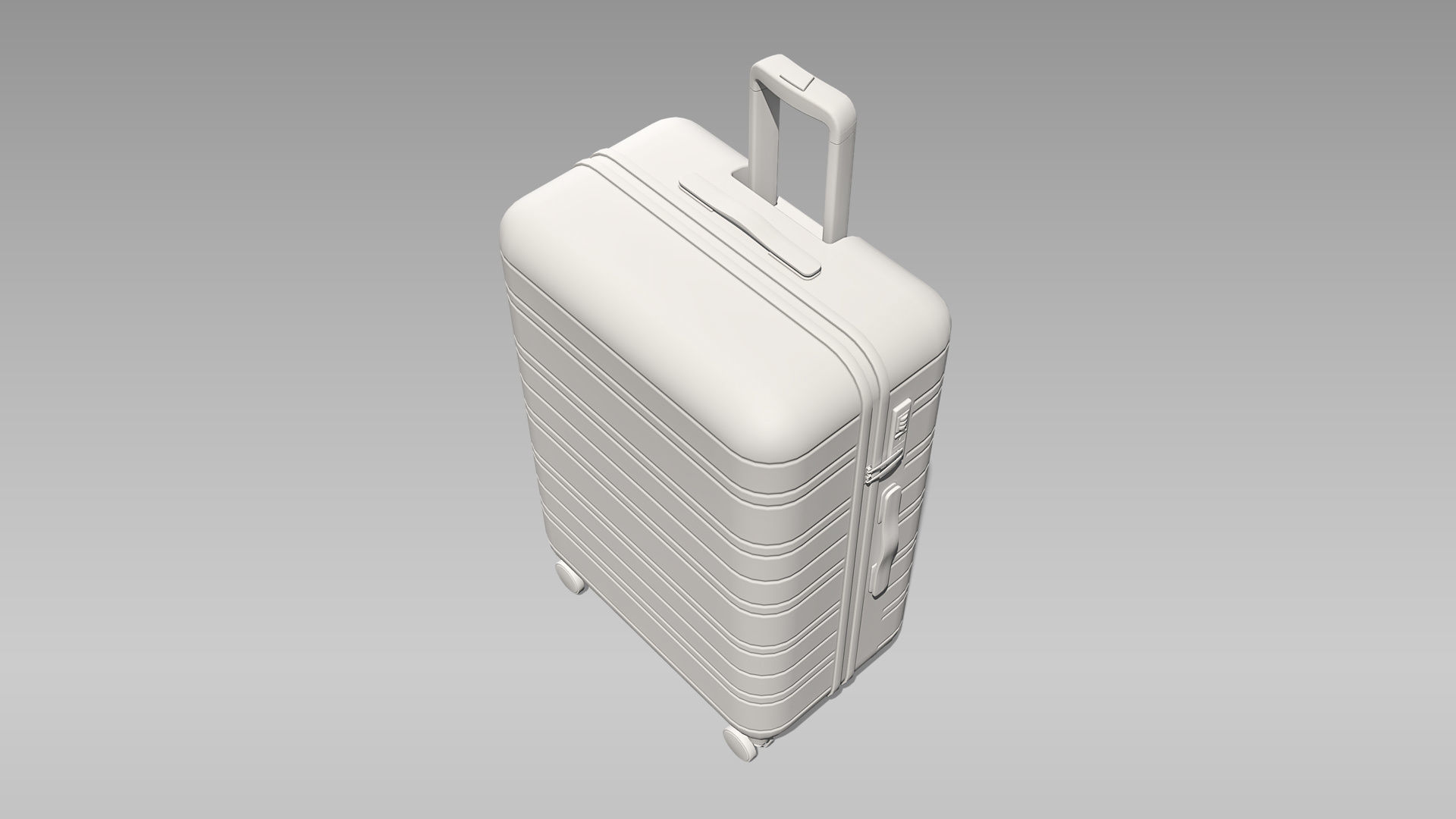 Hardside Spinner Travel Luggage Suitcase Low-poly 3D model_12
